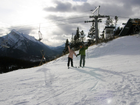 Skiing in Banff, Canada