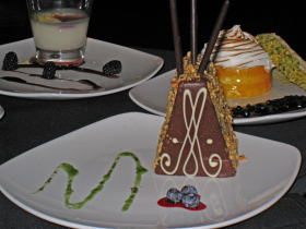 Desserts look like art at Andiamo Italian Grille atBig Sky.