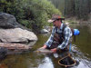 Fly fishing in West Virginia along the Elk River. 