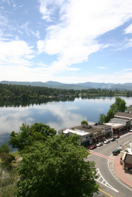 Lake Placid and the Adirondack high peaks.