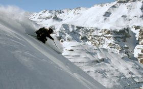 Backcountry powder, Valle Nevado, Chile