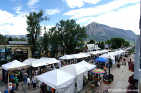 The Crested Butte Arts Festival takes place along the town's historic main street.