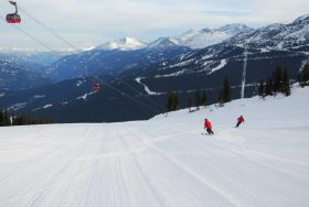 Whistler Blackcomb lift towers have been re-fitted for water drainage.