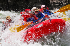 Get wet with a Jackson rafting and lodging package. Photo: JHMR/Tristan Greszko.
