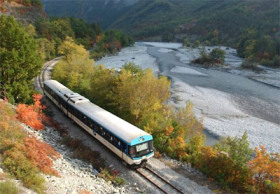 Train des Pignes runs between the Alps and the Mediterranean