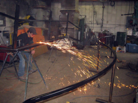Making rails at Big Mountain, photo by James Langley