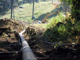Summer work at Crotched Mountain included new snowmaking pipe