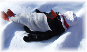 A child sliding at Alpine Mountain, Pa.