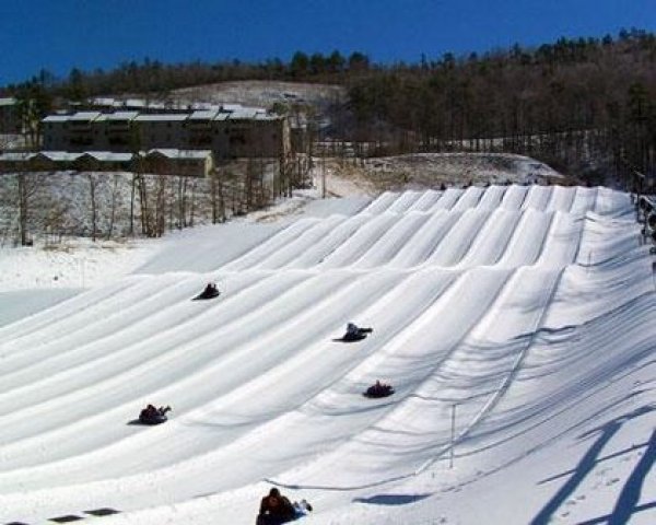 The tubing lanes at Massanutten, Virginia.