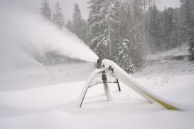 Snowmaking got underway at Loveland in September.