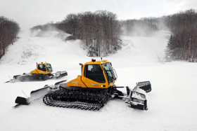 Groomers work the trails twice a day at Wachusett, Mass.