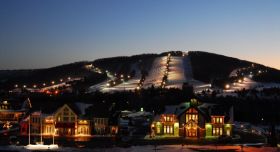 Full winter scene at Wisp Resort.