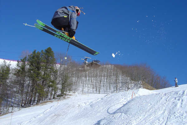 Getting big air is no problem at Giants Ridge.