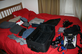 Everything for your ski trip can be packed into one or two bags with a little preparation. 