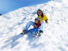 Fun on the snow at Kaprun.