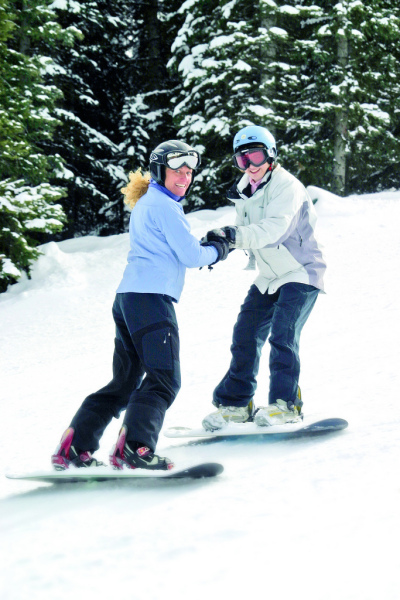 Snowboard lessons at Durango Mountain, Colo.