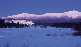 The Mount Washington Hotel nestled beneath the Presidential Range of the White Mountains has a green roof over its new wing.
