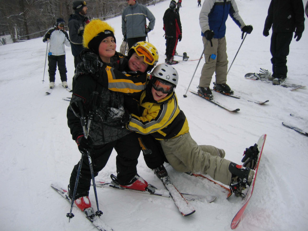 Beginners having fun at Swiss Valley in lower Michigan.