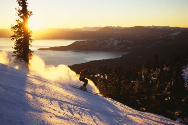 Dusk falls on Diamond Peak.