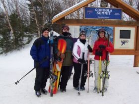 Friends at Loon's gondola summit.