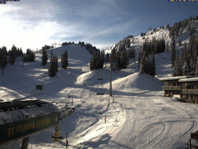 Sunshine Mountain Lodge is the only slopeside place to stay at Sunshine.