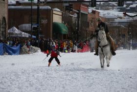 Ski joring -- the highlight of Steamboat's Winter Carnival