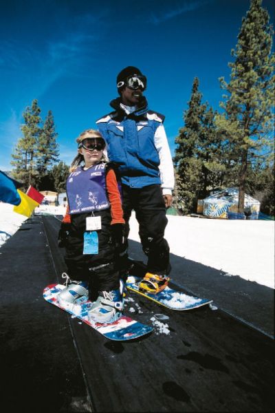 Young snow sports enthusiasts learn a new sport at a Midwestern ski area.