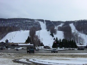 A scenic view of Catamount's trails.