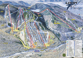 Loon Trail Map, with South Peak at right.
