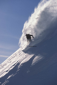 Castle Mountain has plenty of steeps to challenge skiers and riders.