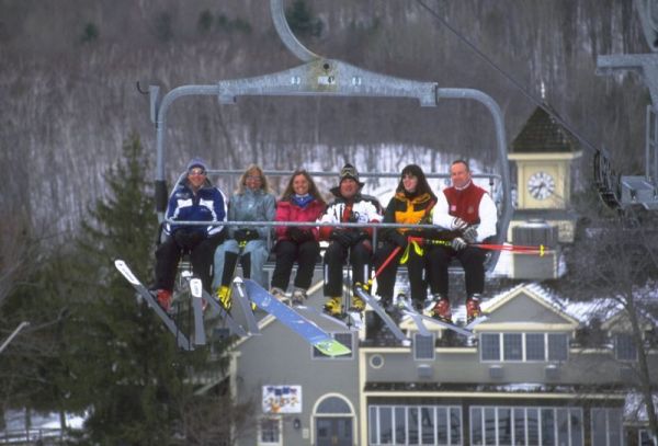 Jiminy Peak's high-speed, six-passenger chairlift.