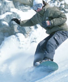 Snowboarding at Owl's Head.