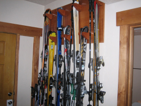 Protect your investment by securely storing your skis on a ski rack.