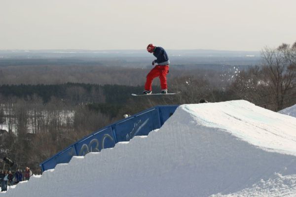 Getting some big air at Crystal Mountain.