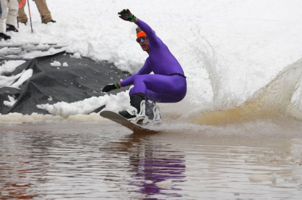 Pond skimming is on tap at Mountain Creek.