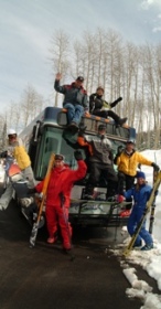 Utah locals ride buses.
