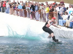 Pond skimming at Seven Springs, Pa.