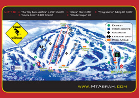 Trailmap of Mt. Abram, Me.