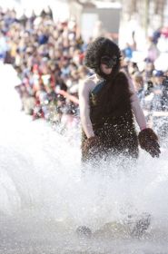 Sunshine's slush cup celebrates the last day of the ski season.