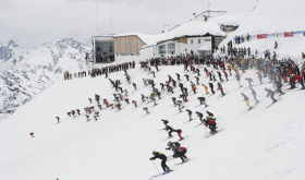 Racing down the slopes in St Anton am Arlberg