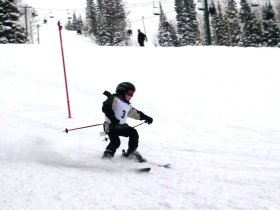 Get the groms skiing at Powder.