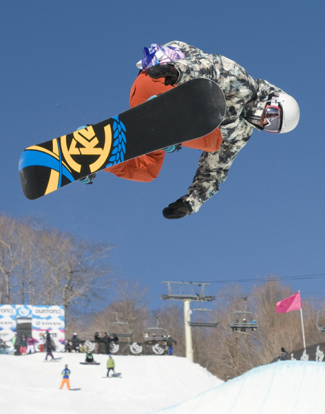 Ross Baker does a backside air. Photo by Roger Leo.