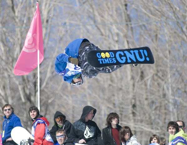 Danny Kass won the men's Halfpipe. Photo by Roger Leo.
