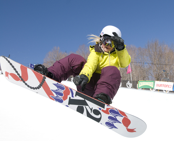 Mikaela Casey at Halfpipe practice. Photo by Roger Leo.