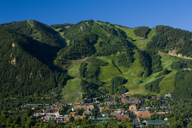 The town of Aspen, Colorado in summer.