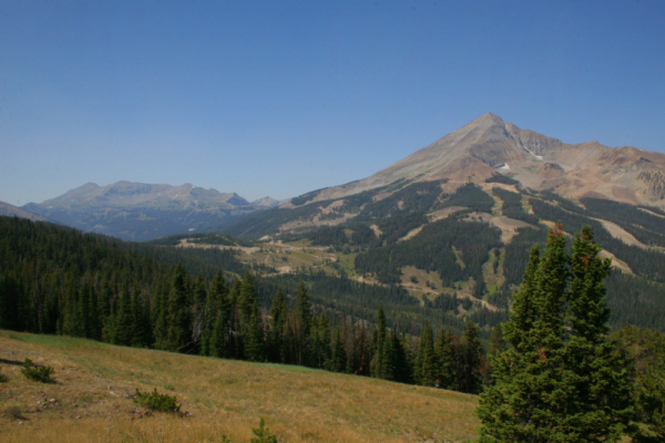 Big Sky Resort and Moonlight Basin surround Lone Peak that sits between the Spanish Peaks Wilderness.