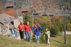 Hikers on Okemo's trails.