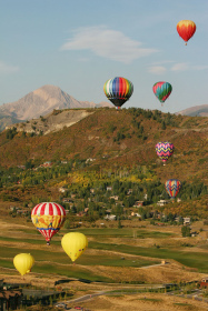 Take a hot air balloon ride over Snowmass.