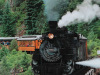 Durango & Silverton narrow gauge train offers a scenic ride between the old mining towns.