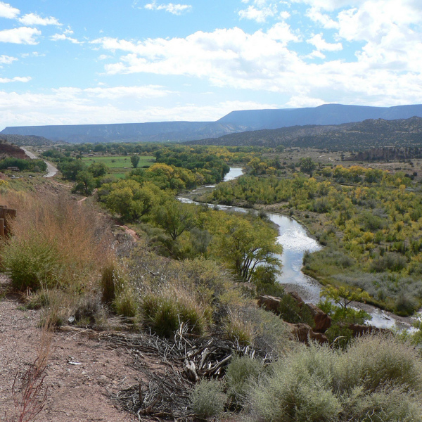 The Rio Chama, northwest of Taos, is a major tributary of the Rio Grande.